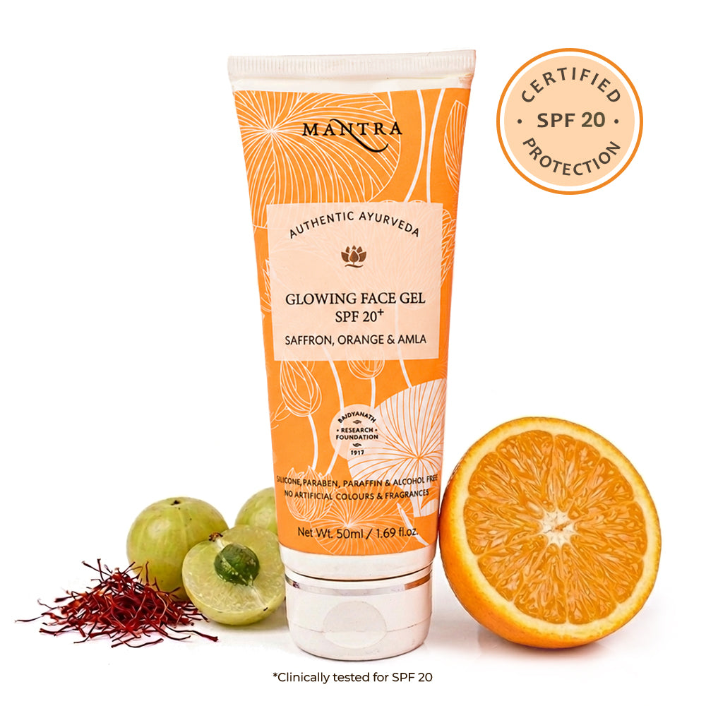 Saffron, Orange And Amla Glowing Face Gel SPF 20