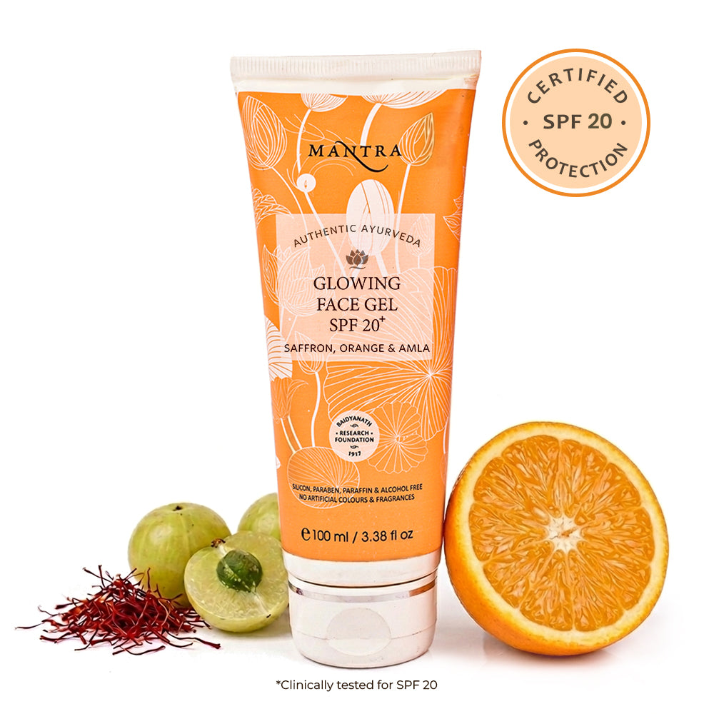 Saffron, Orange And Amla Glowing Face Gel SPF 20