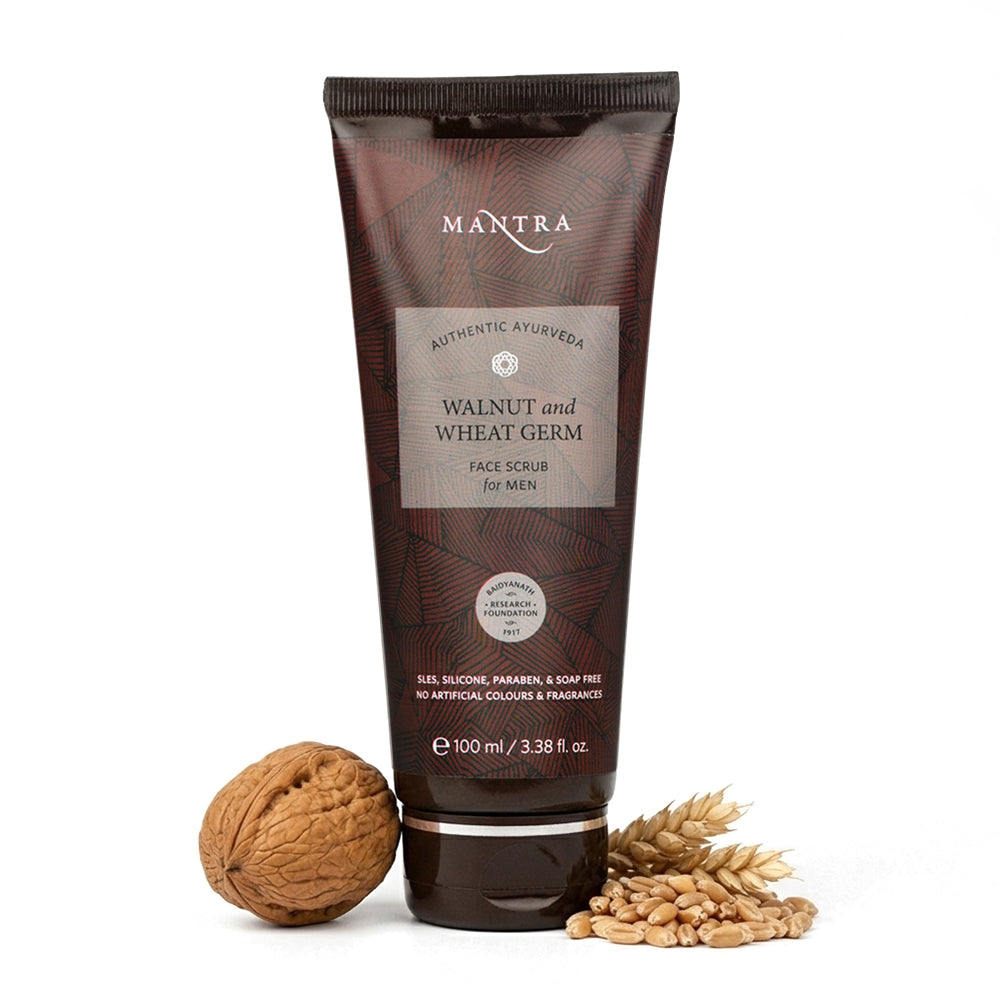 Walnut & Wheat Germ Face Scrub For Men