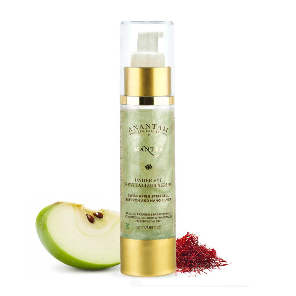 Under Eye Revitalizer Serum Swiss Apple Stem Cell Saffron and Nano Silver