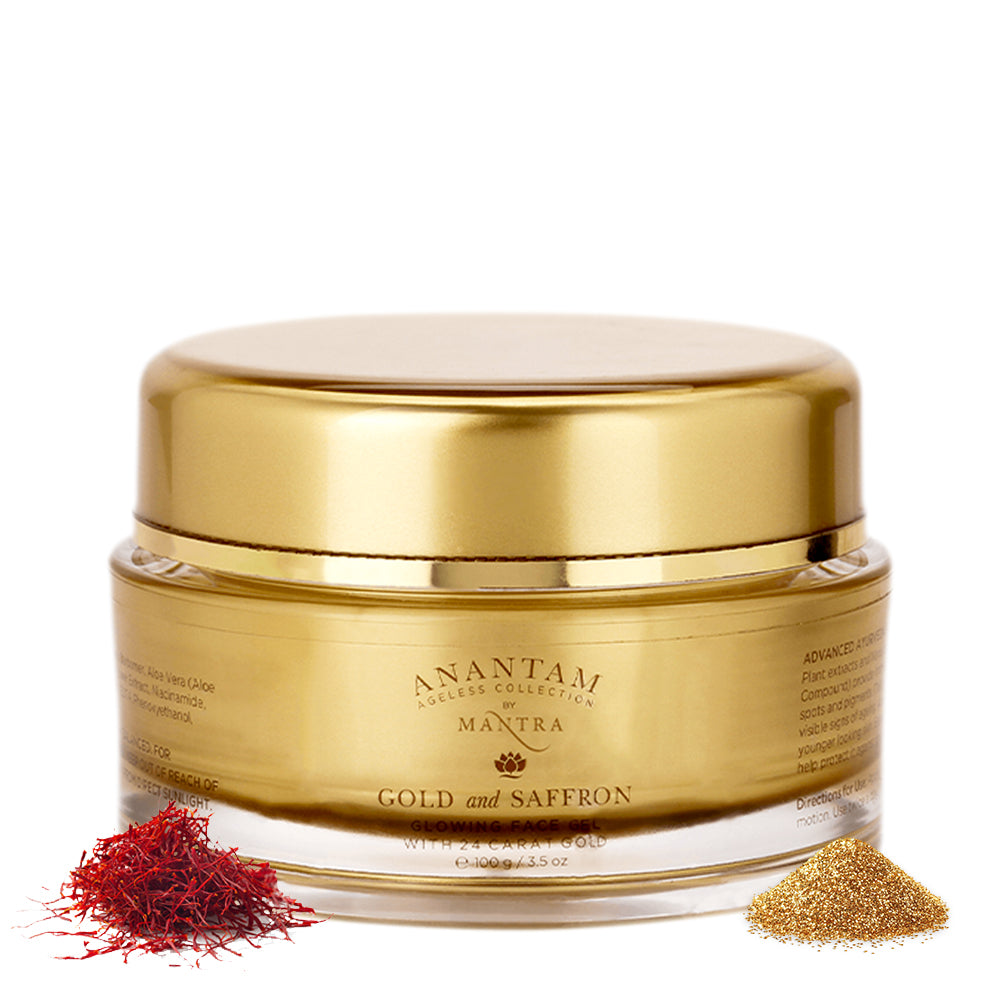 Gold and Saffron Glowing Face Gel with 24 Carat Gold