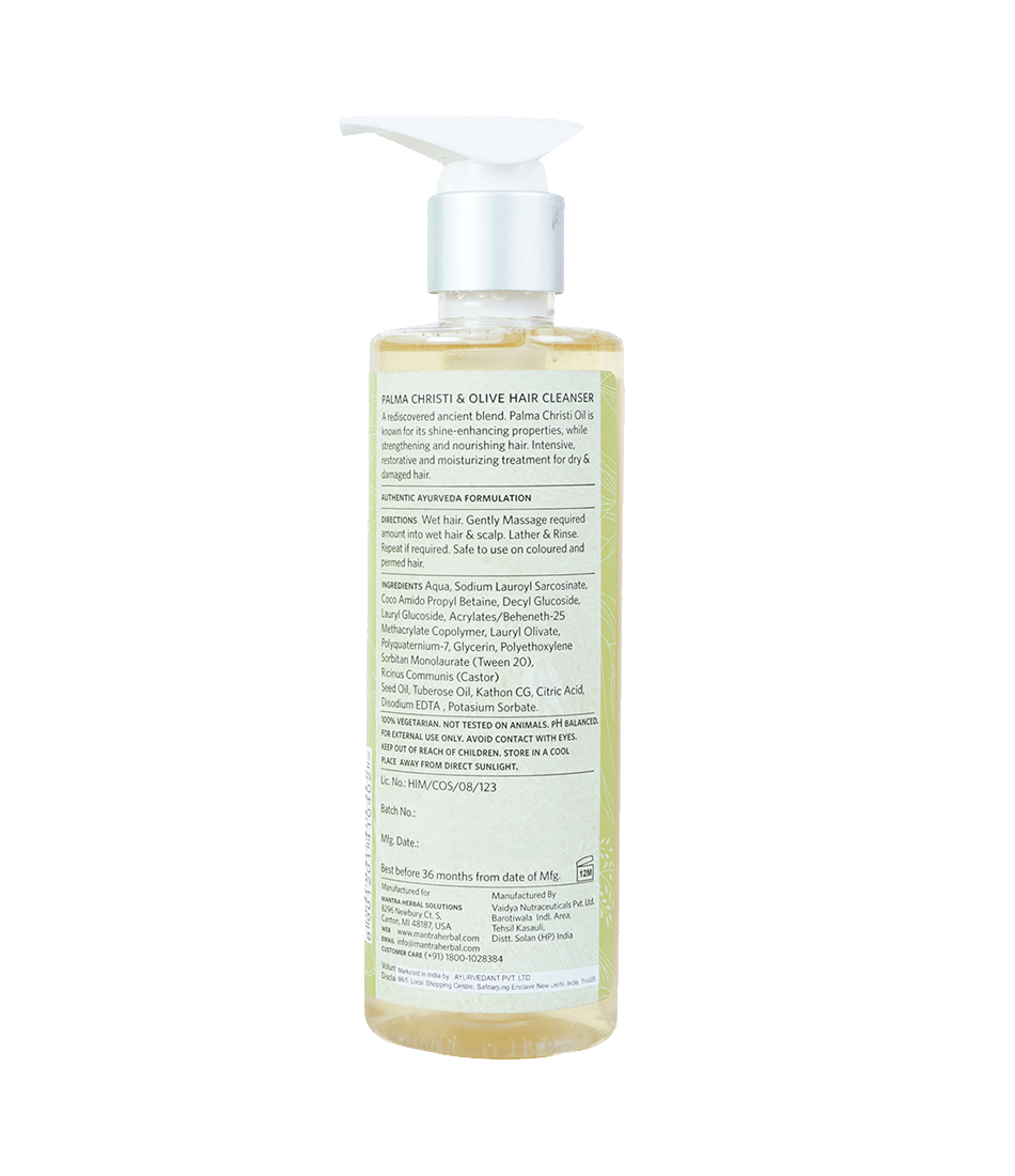 Palma Christi and Olive Hair Cleanser for Dry & Damaged Hair