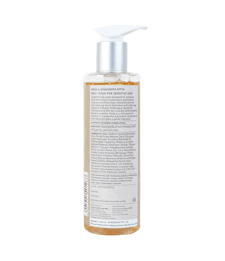 Khus and Manjistha Pitta Body Wash for Sensitive Skin