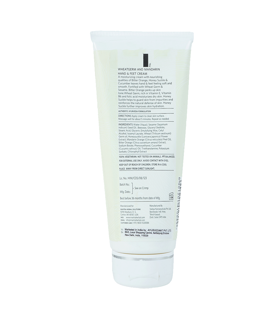 Wheatgerm and Mandarin Orange Hand & Feet Cream