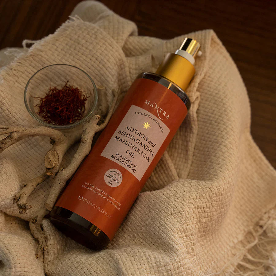 Saffron & Ashwagandha Mahanarayan Oil For Joint And Muscle Support