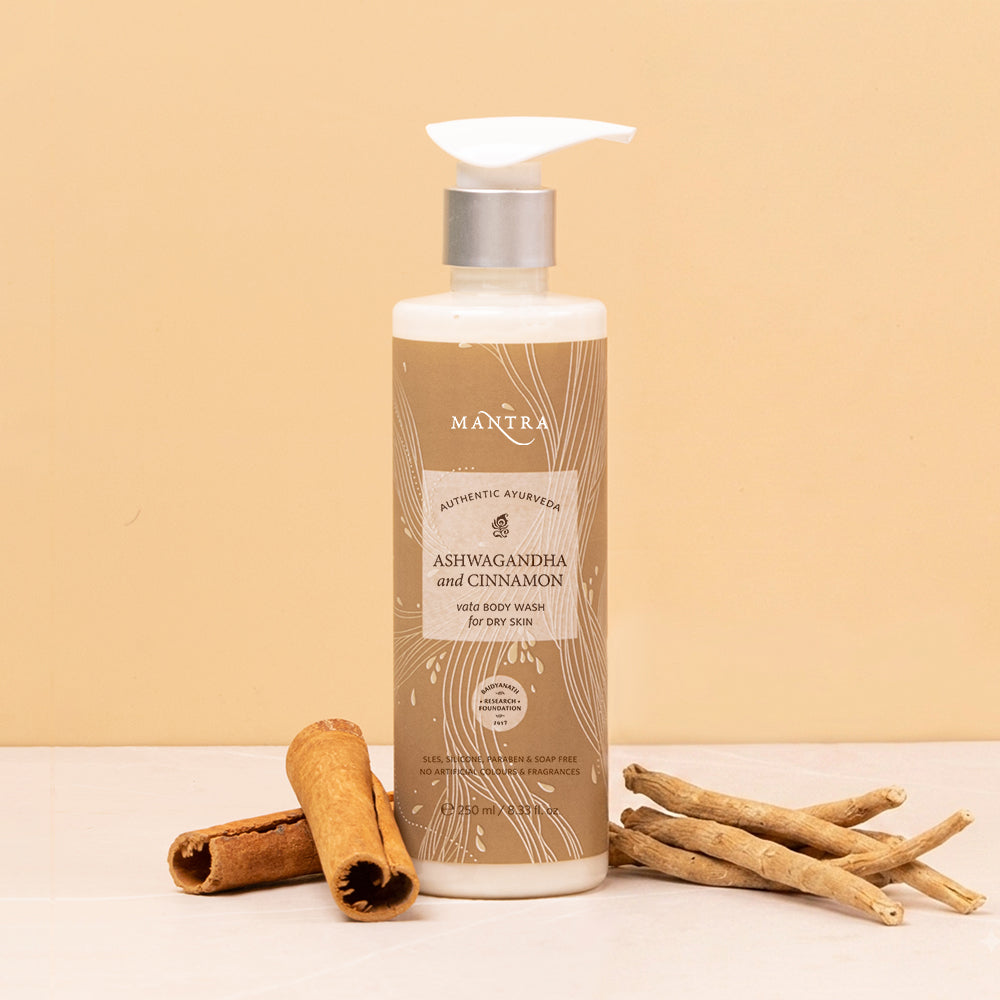 Ashwagandha and Cinnamon Vata Body Wash for Dry Skin