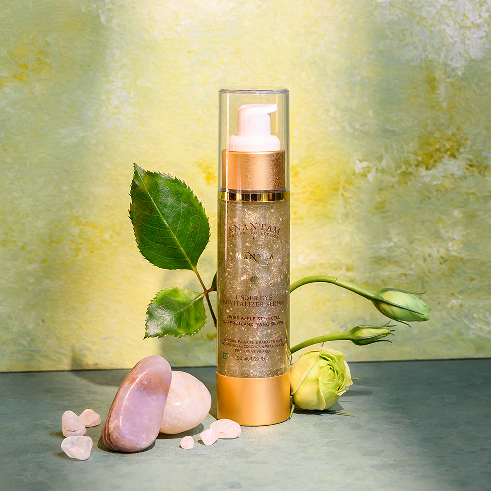 Under Eye Revitalizer Serum Swiss Apple Stem Cell Saffron and Nano Silver