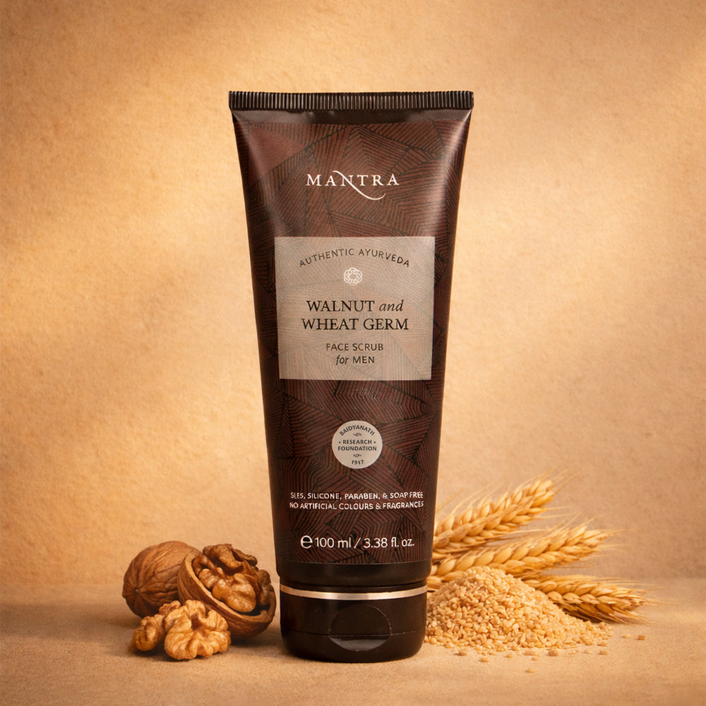 Walnut & Wheat Germ Face Scrub For Men