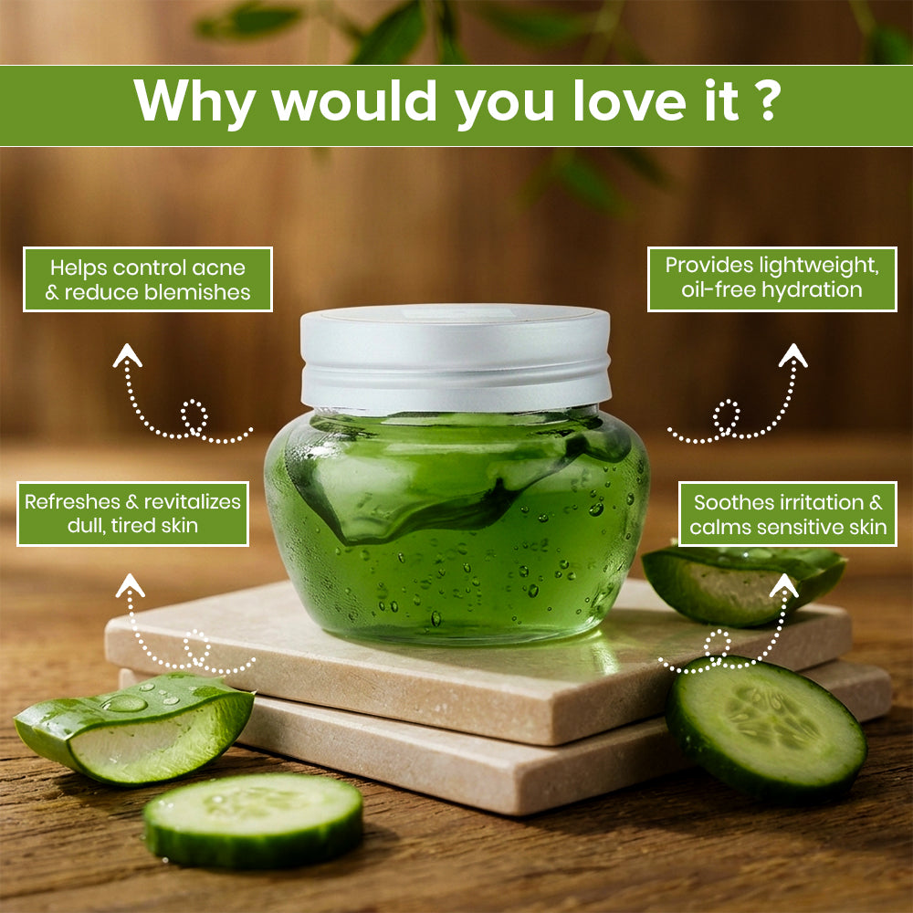 Face Gel Revive & Restore Pure Aloe, Neem & Cucumber