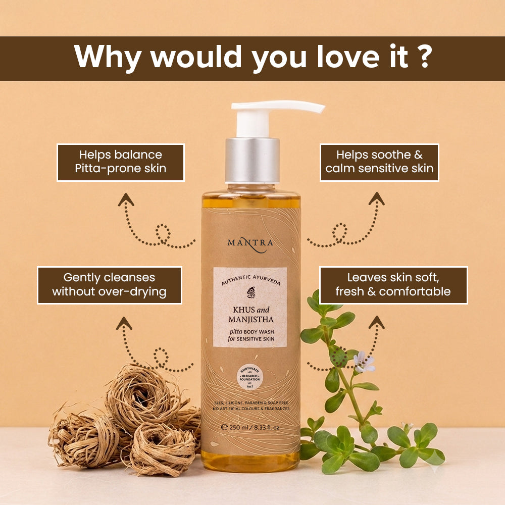 Khus and Manjistha Pitta Body Wash for Sensitive Skin