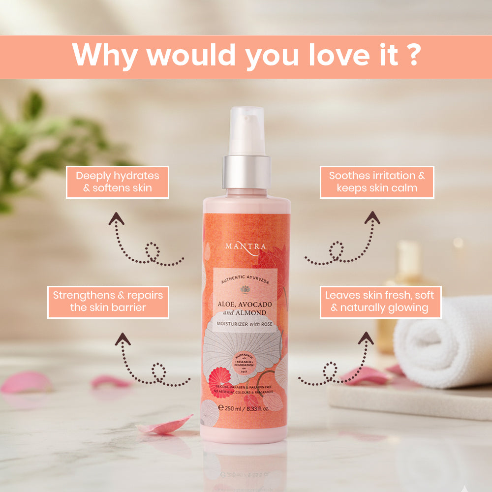 Aloe, Avocado And Almond Moisturiser With Rose