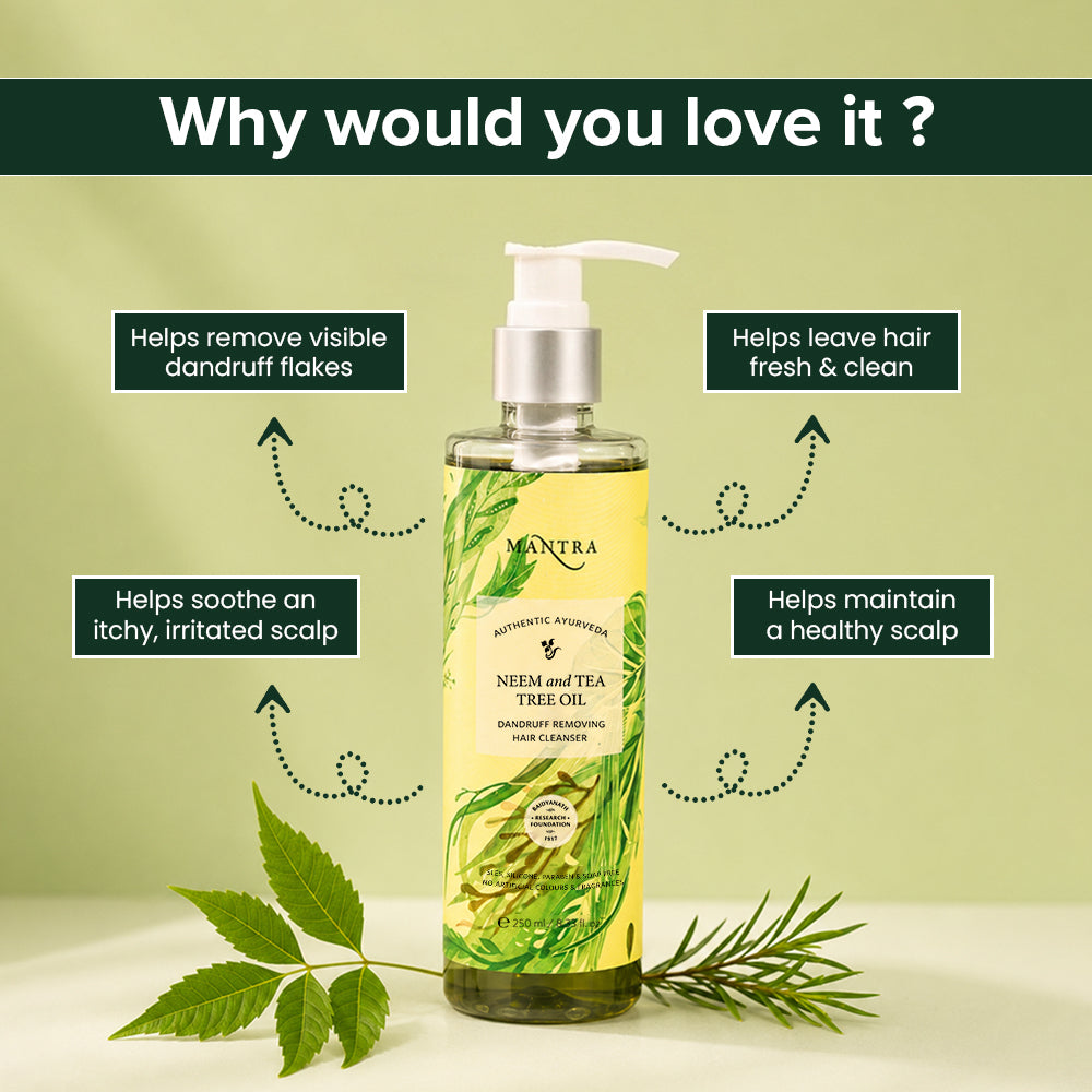 Neem and Tea Tree Oil Dandruff Removing Hair Cleanser