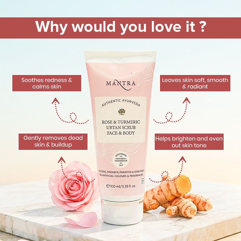 Rose & Turmeric Ubtan Scrub Face & Body