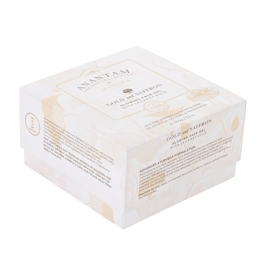 Gold and Saffron Glowing Face Gel with 24 Carat Gold