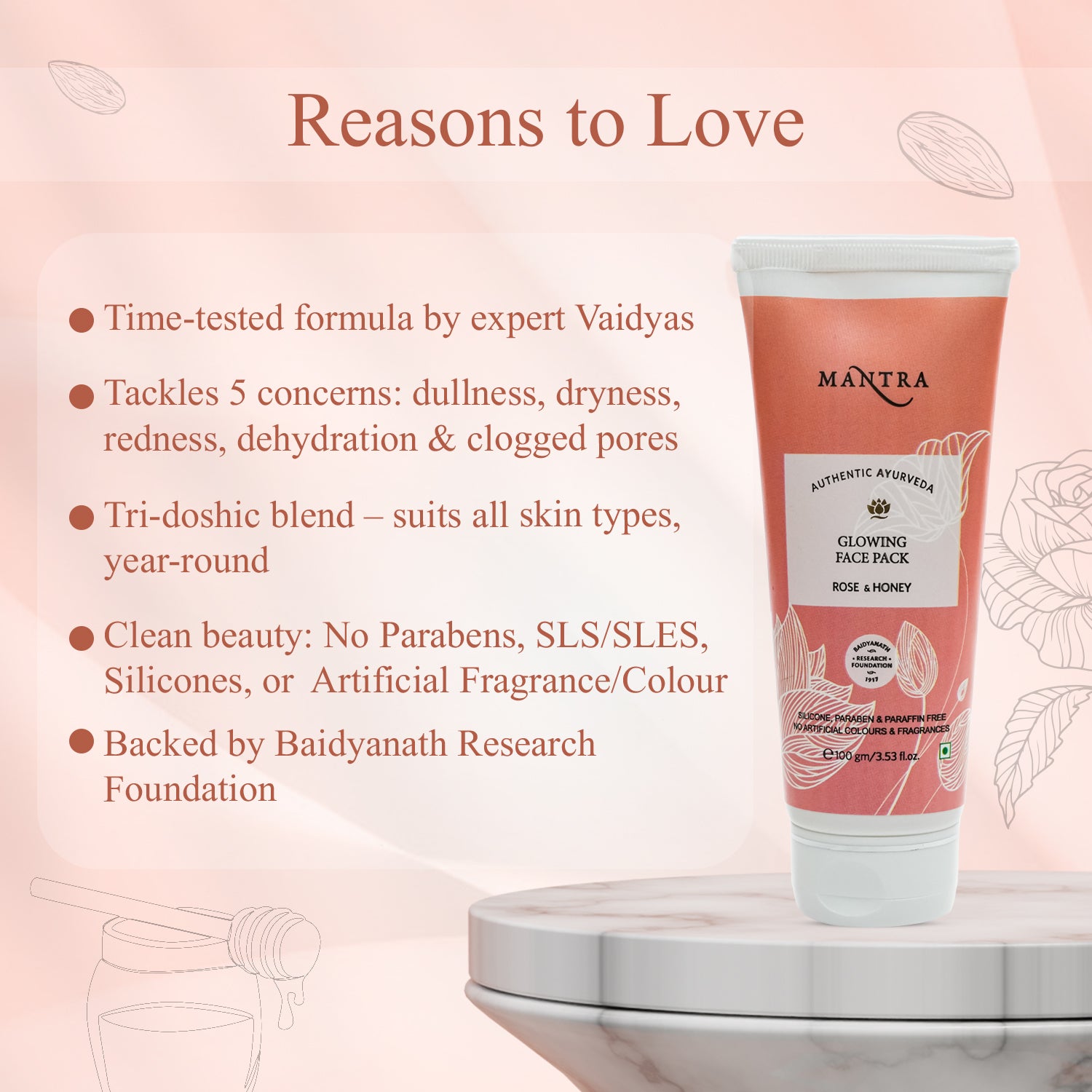 Rose & Honey Glowing Face Pack