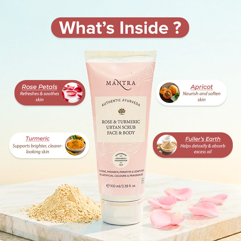 Rose & Turmeric Ubtan Scrub Face & Body