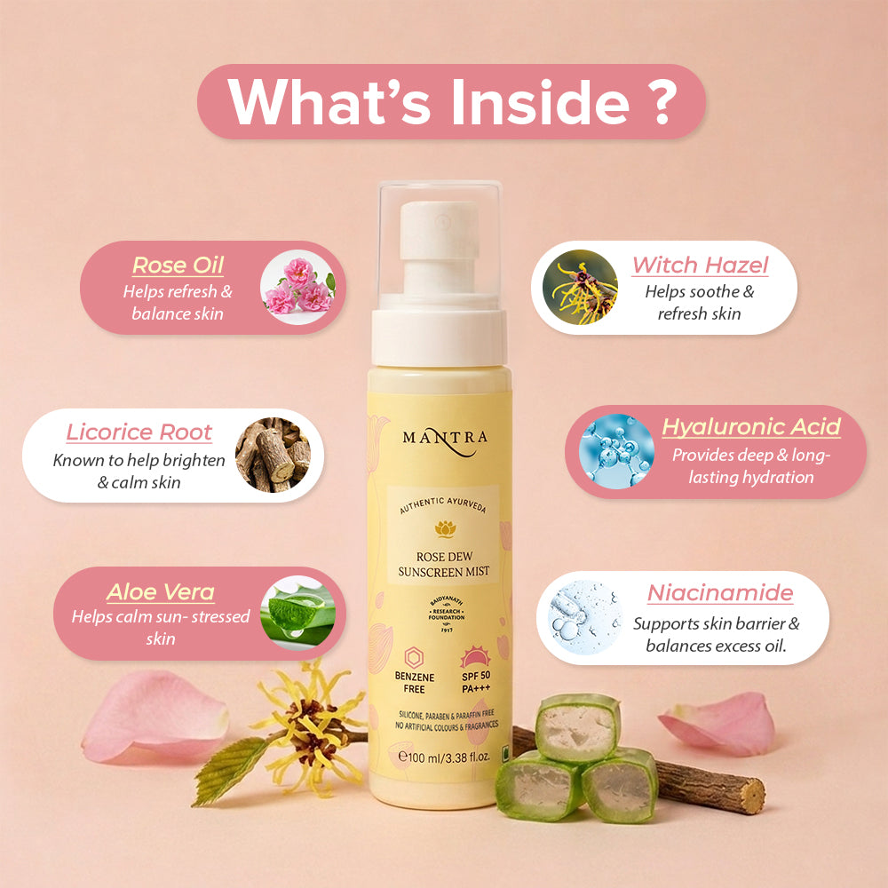 Rose Dew Sunscreen Mist SPF 50 PA+++