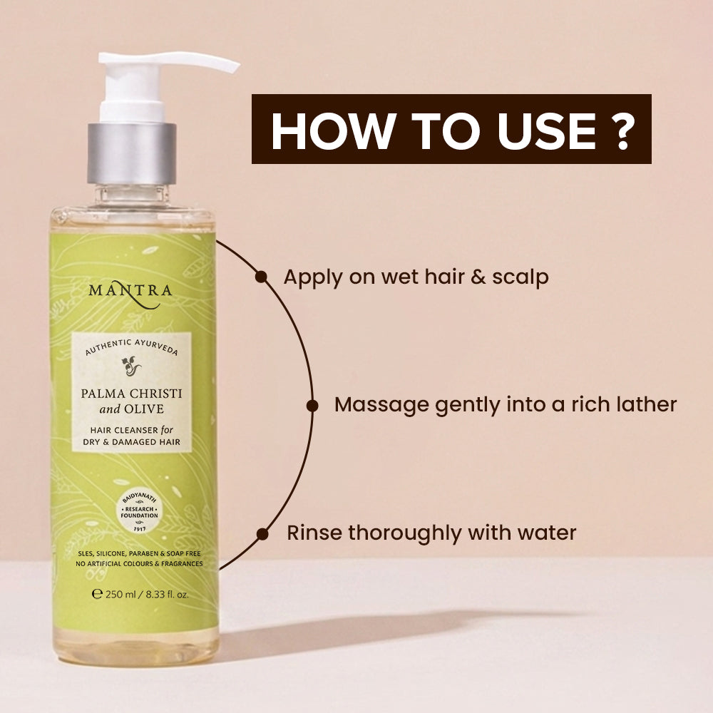 Palma Christi and Olive Hair Cleanser for Dry & Damaged Hair