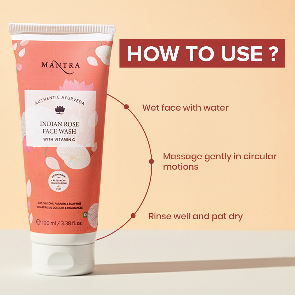 Indian Rose Face Wash With Vitamin C