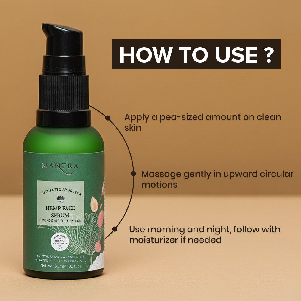 Hemp Face Serum Almond & Apricot Kernel Oil