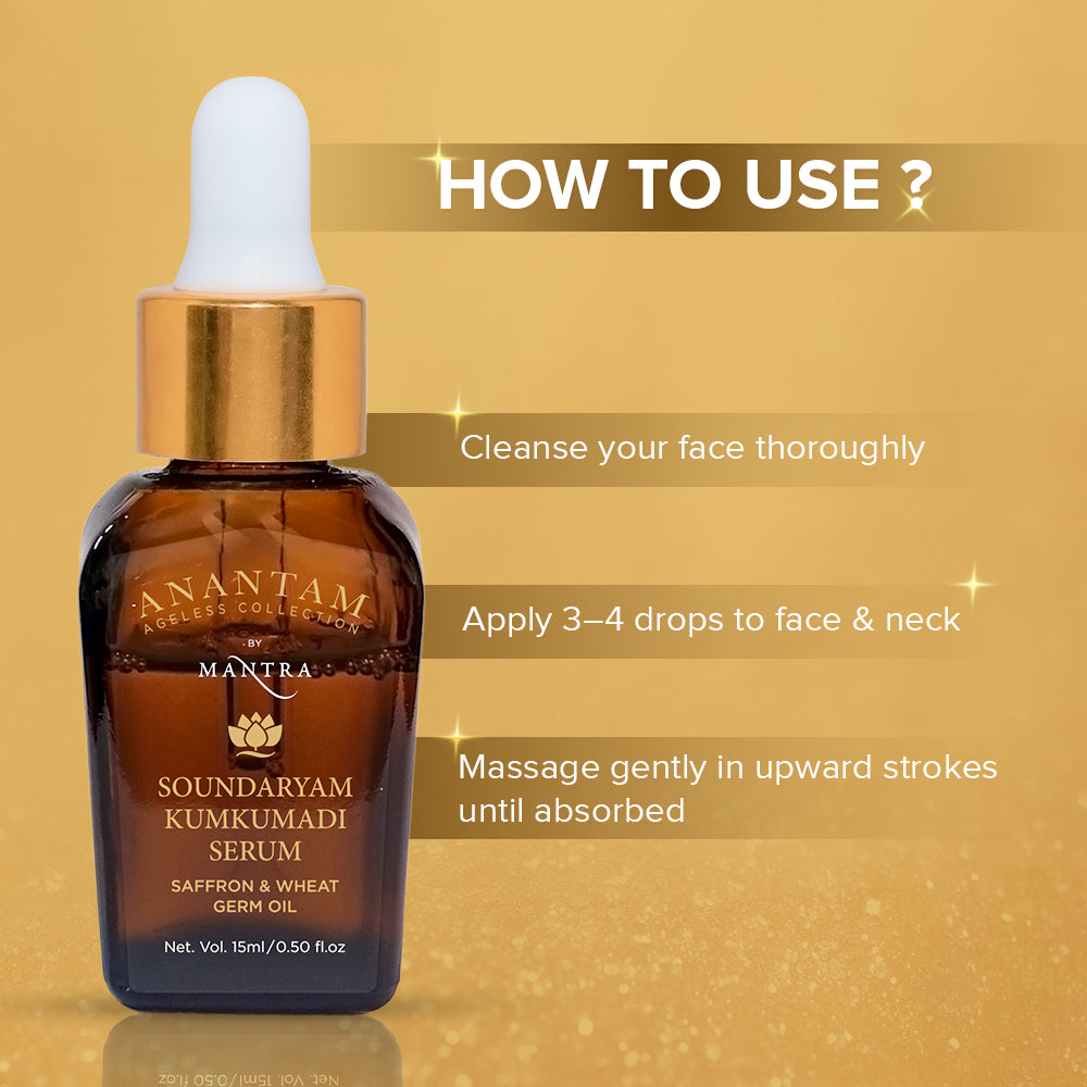 Soundaryam Kumkumadi Serum Saffron & Wheat Germ Oil