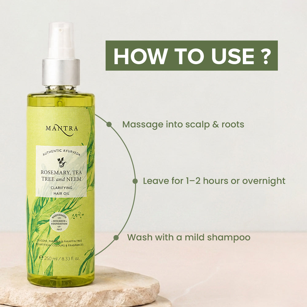 Rosemary, Tea Tree And Neem Clarifying Hair Oil