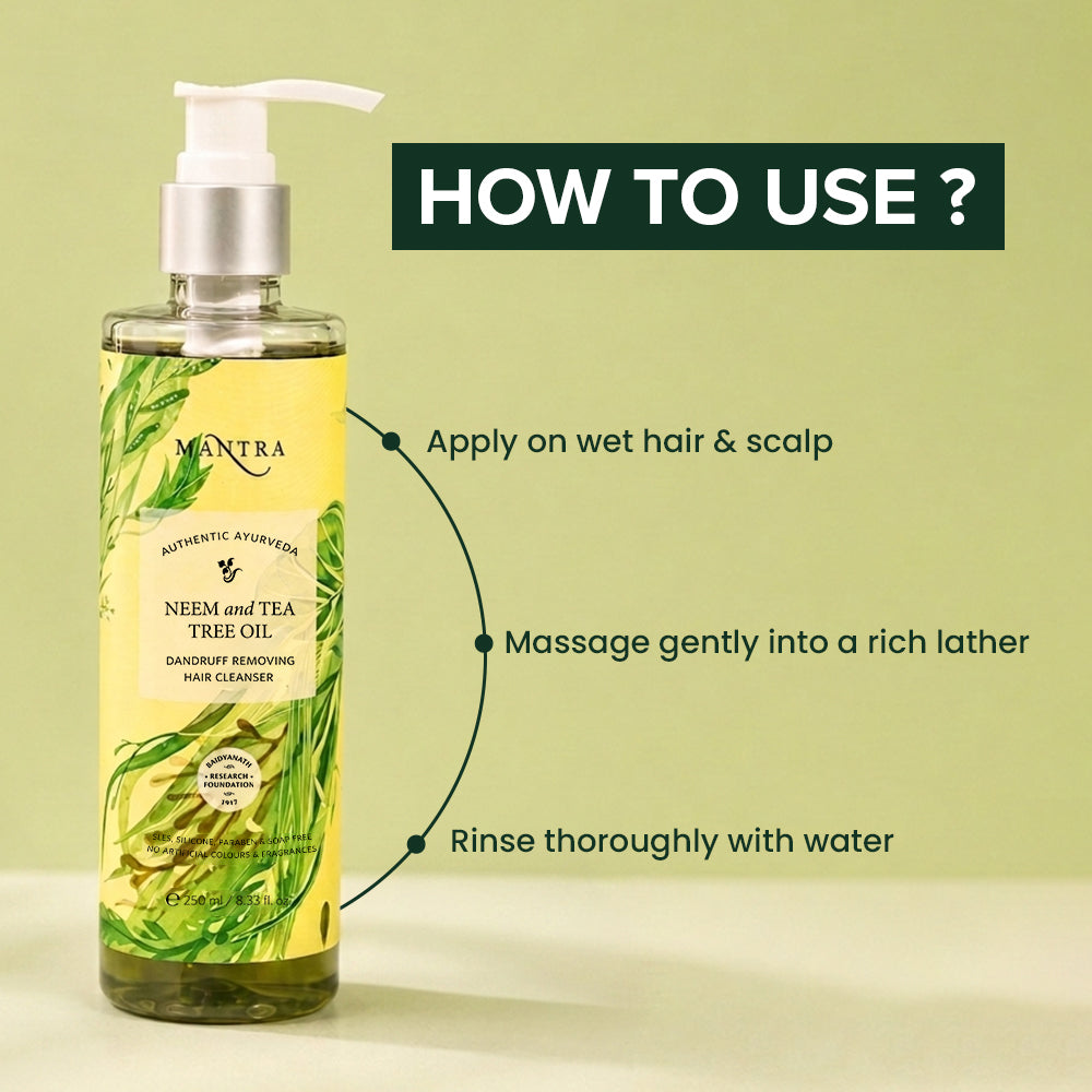 Neem and Tea Tree Oil Dandruff Removing Hair Cleanser