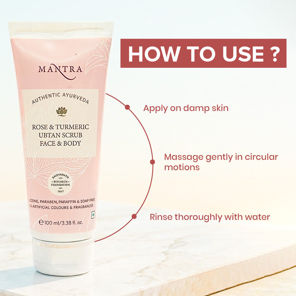 Rose & Turmeric Ubtan Scrub Face & Body