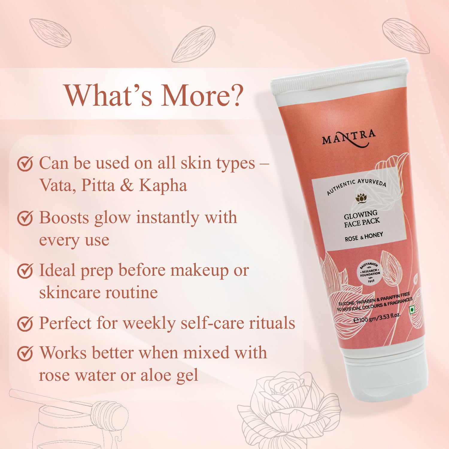 Rose & Honey Glowing Face Pack