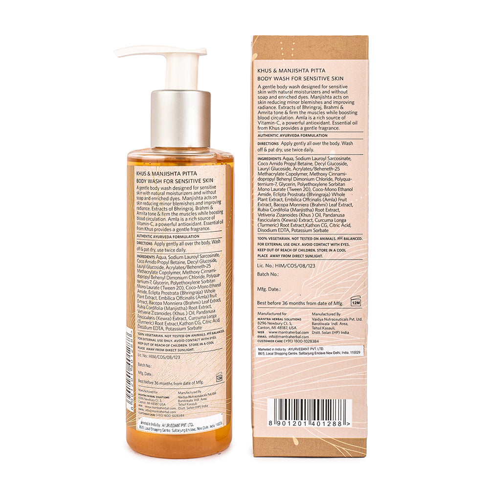 Khus and Manjistha Pitta Body Wash for Sensitive Skin
