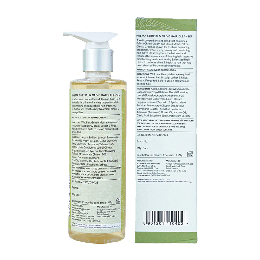 Palma Christi and Olive Hair Cleanser for Dry & Damaged Hair