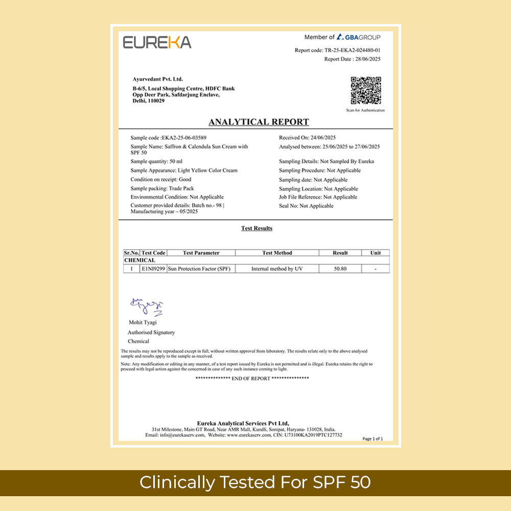 Saffron And Calendula Sun Cream SPF50