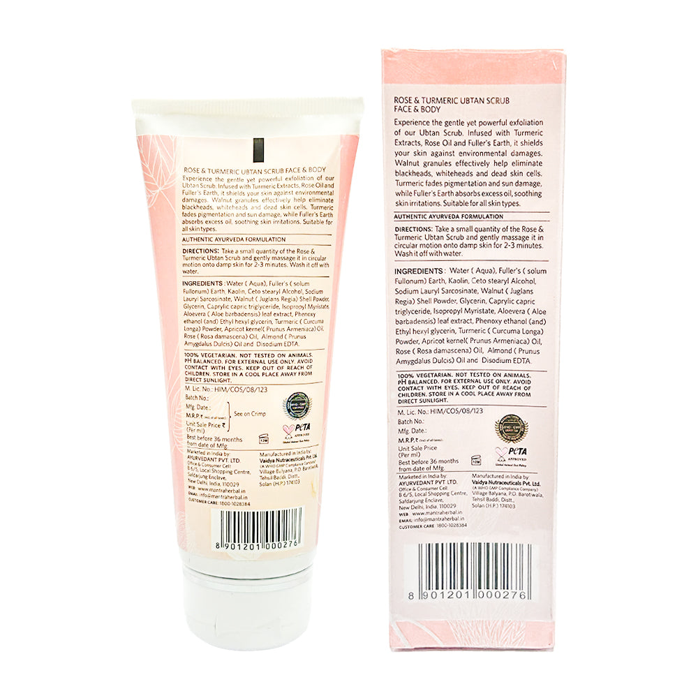 Rose & Turmeric Ubtan Scrub Face & Body