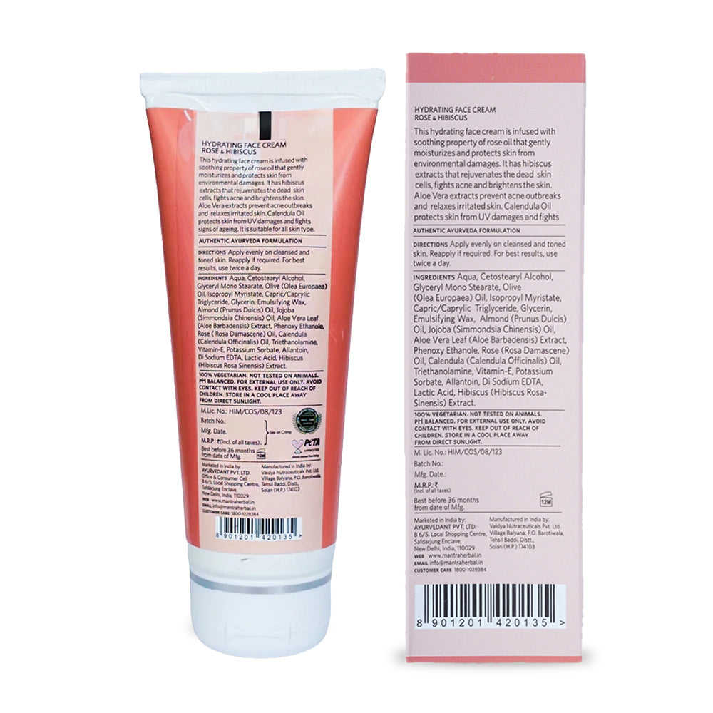 Rose and Hibiscus Hydrating Face Cream