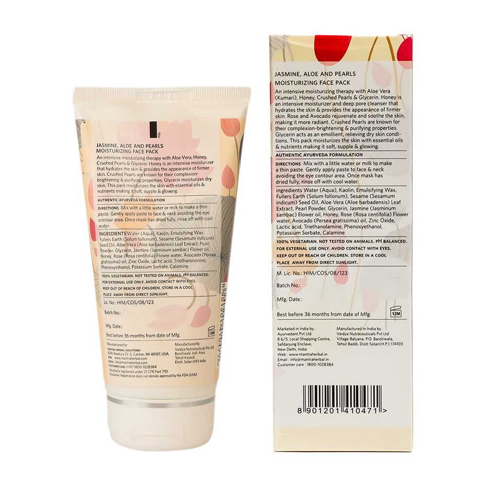 Jasmine, Aloe And Pearls Moisturizing Face Pack