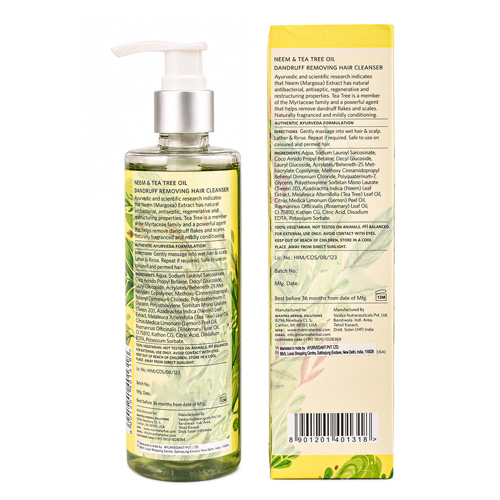 Neem and Tea Tree Oil Dandruff Removing Hair Cleanser
