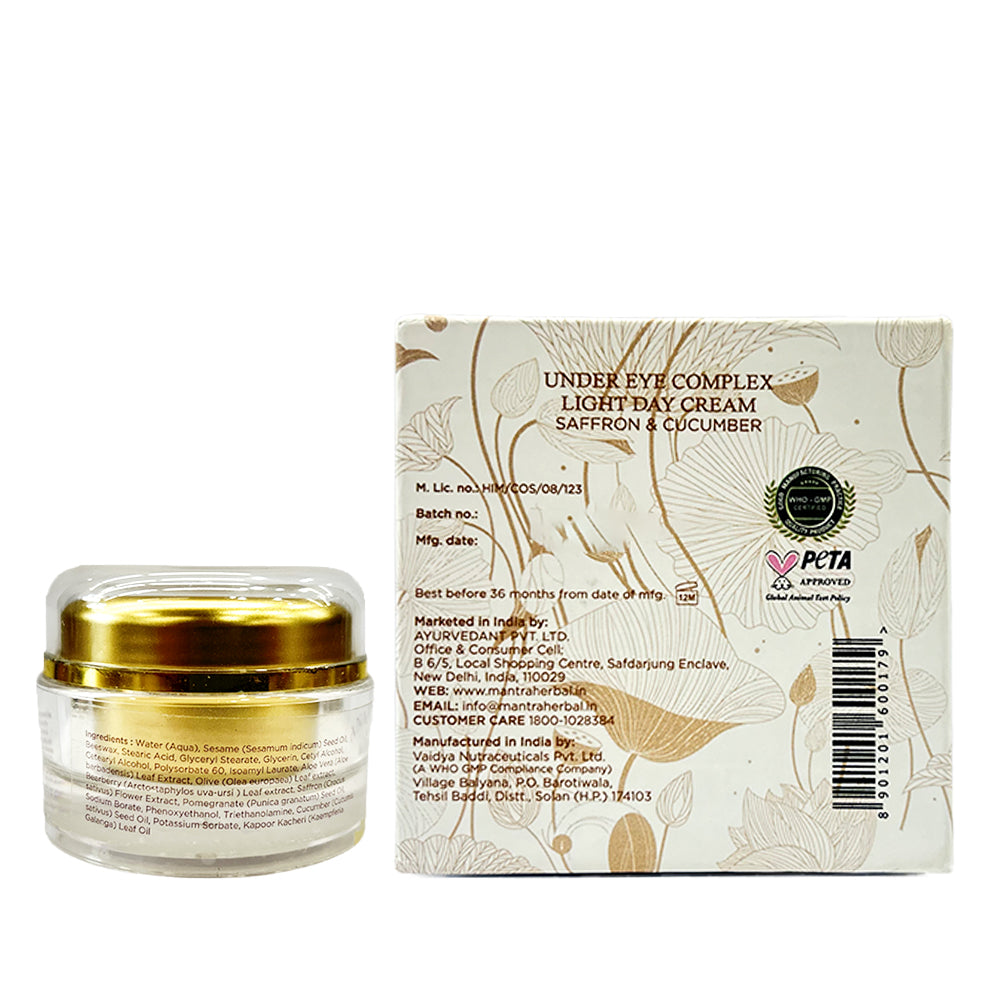 Saffron and Cucumber Under Eye Complex Light Day Cream