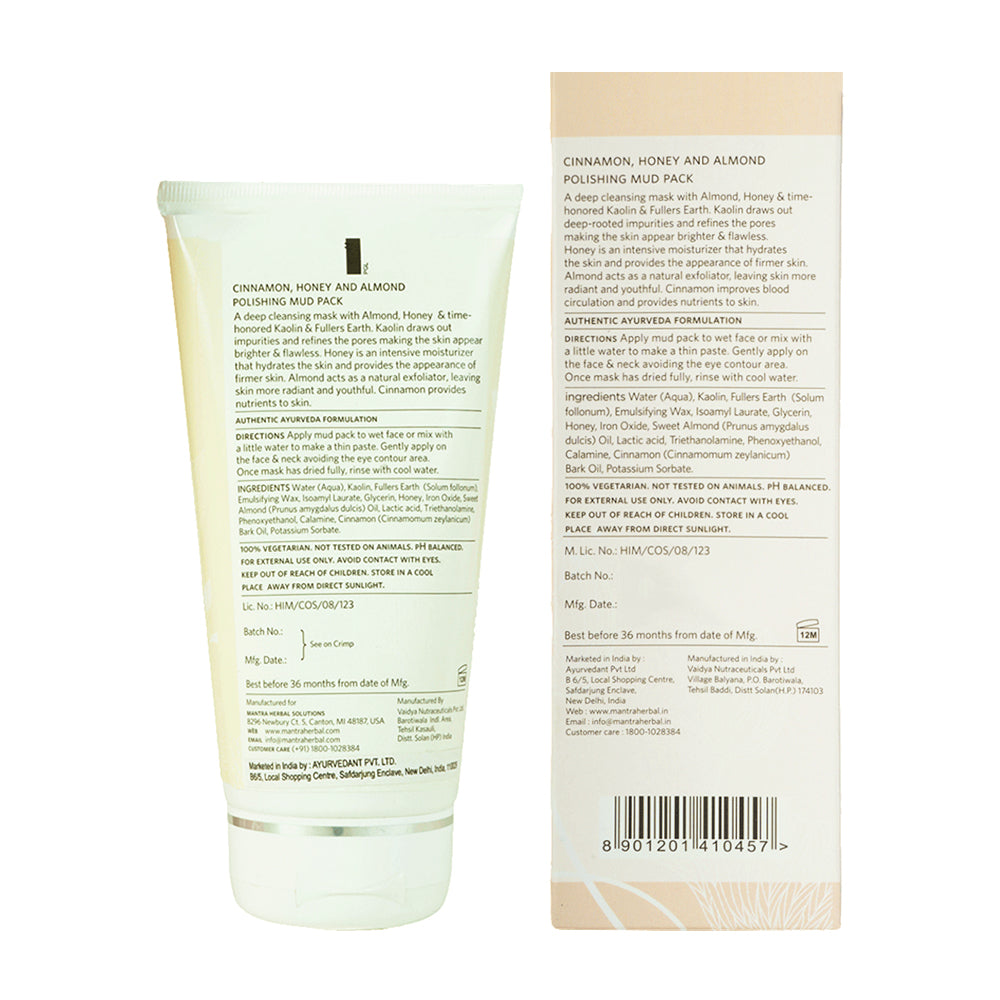 Cinnamon, Honey And Almond Polishing Mud Pack