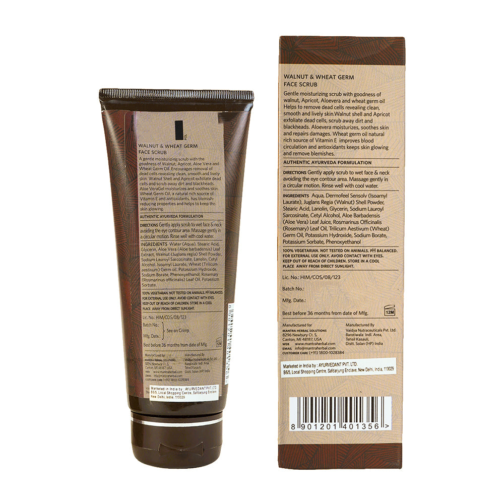Walnut & Wheat Germ Face Scrub For Men