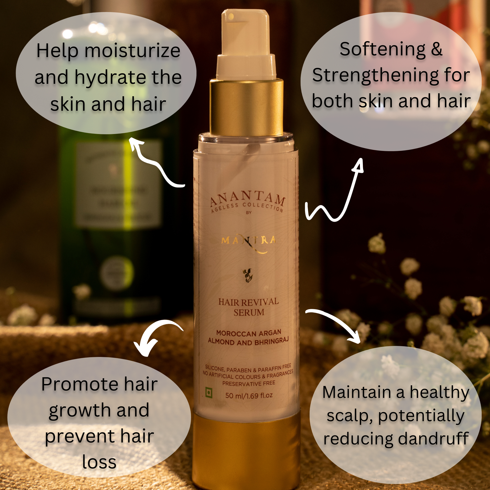 Hair Revival Serum Moroccan Argan Almond and Bhringraj
