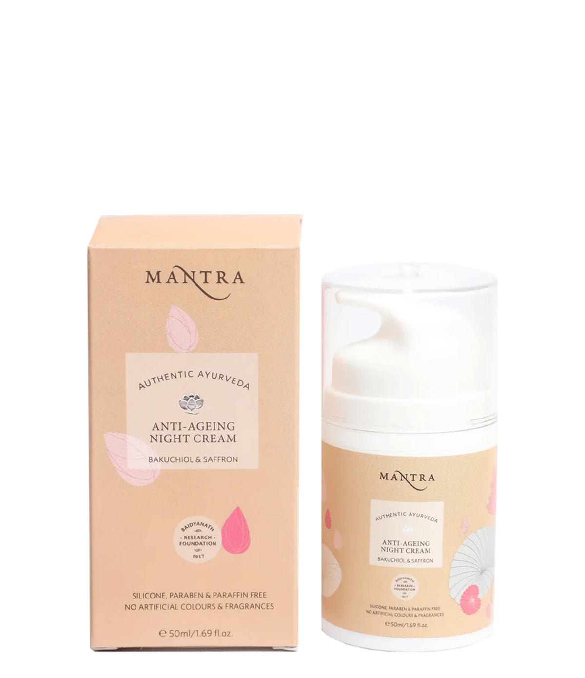 Anti-ageing Night Cream with Bakuchiol & Saffron 50ml + Cleansing Milk with Honey & Almond 50ml