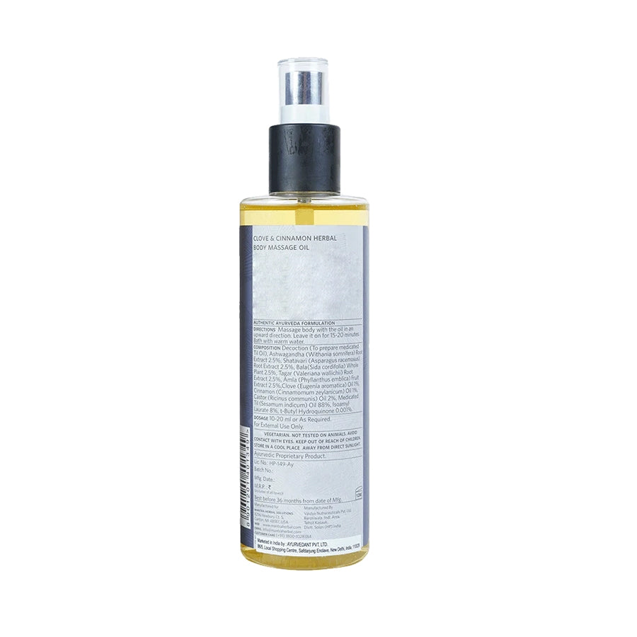 Clove & Cinnamon Herbal Body Massage Oil