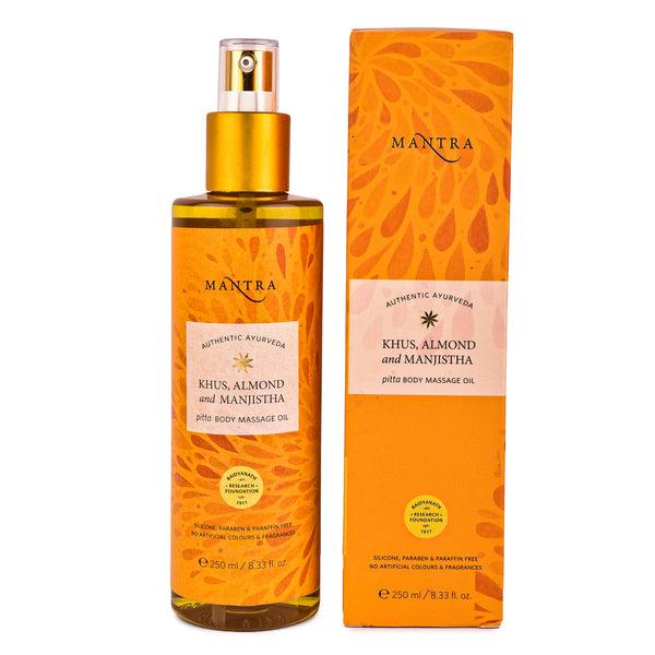 Khus, Almond and Manjistha pitta body massage oil 250 ml | Buy 1 Get 1