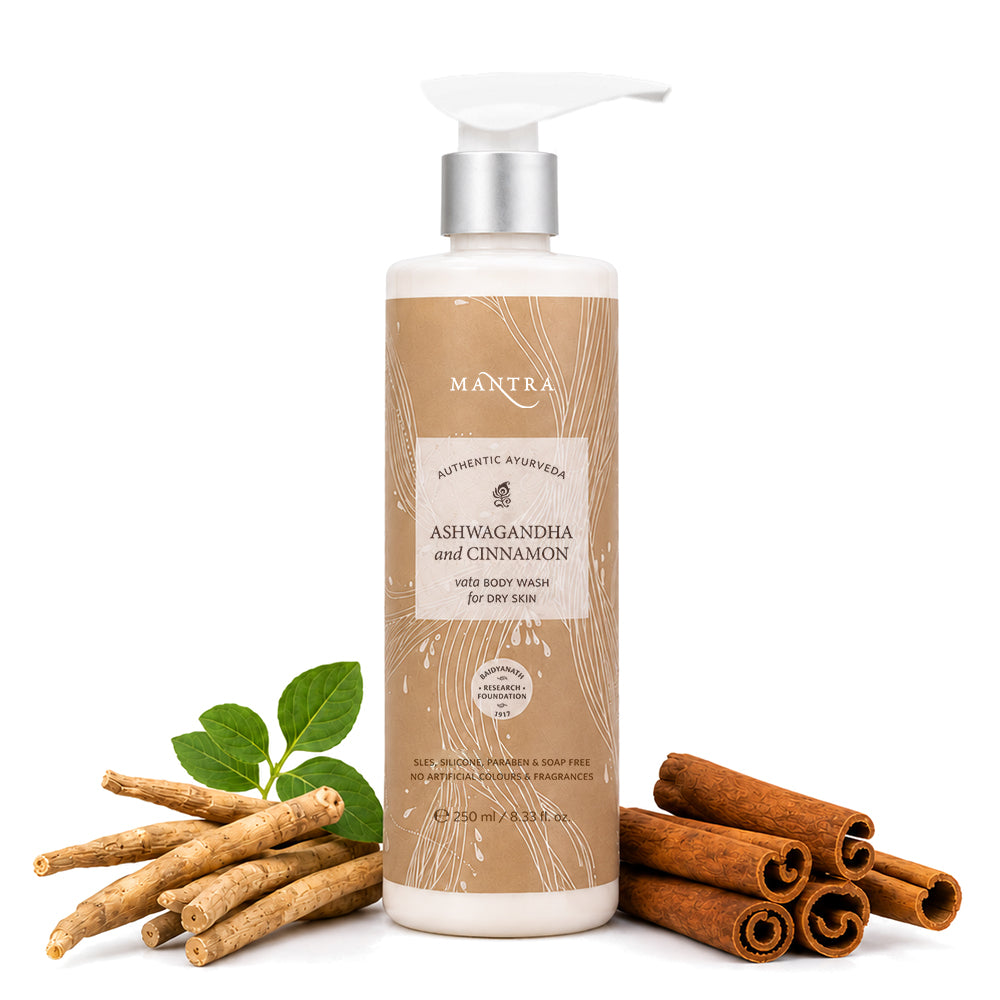 Ashwagandha and Cinnamon Vata Body Wash for Dry Skin