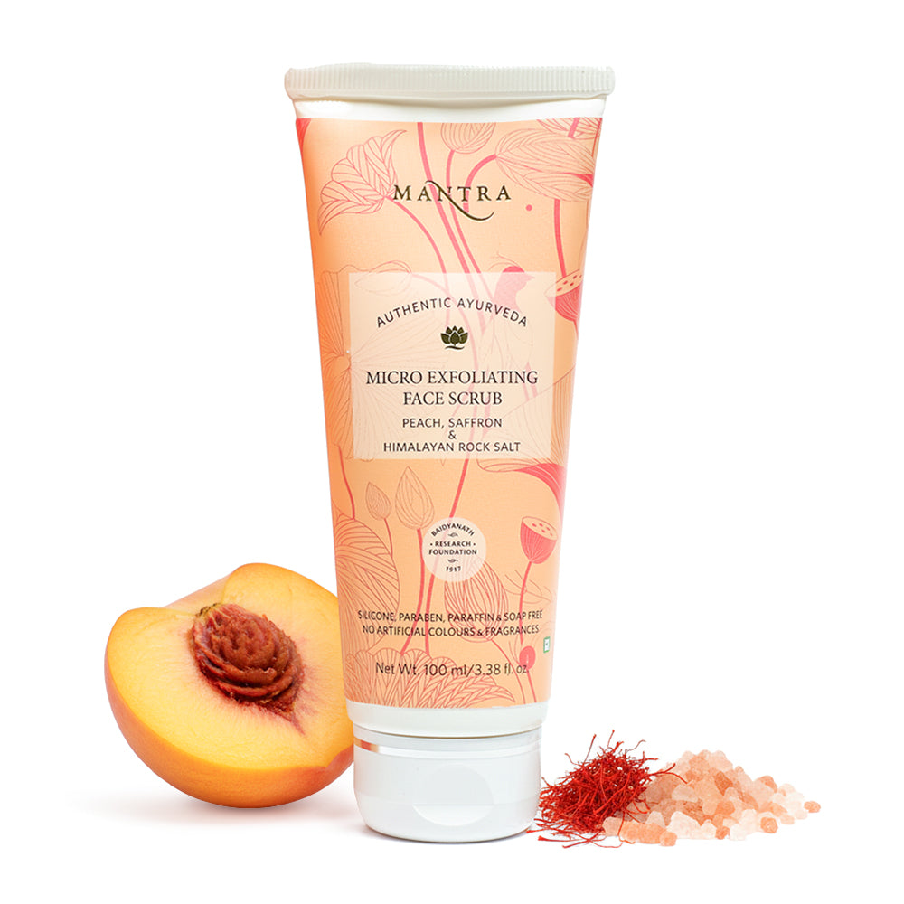 Peach, Saffron & Himalayan Rock Salt Face Scrub
