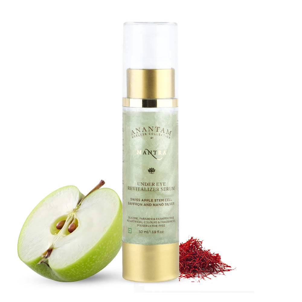 Under Eye Revitalizer Serum Swiss Apple Stem Cell Saffron and Nano Silver