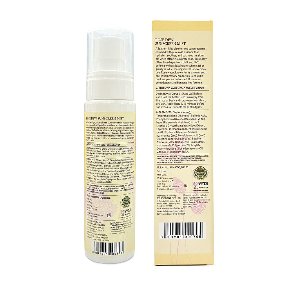 Rose Dew Sunscreen Mist SPF 50 PA+++