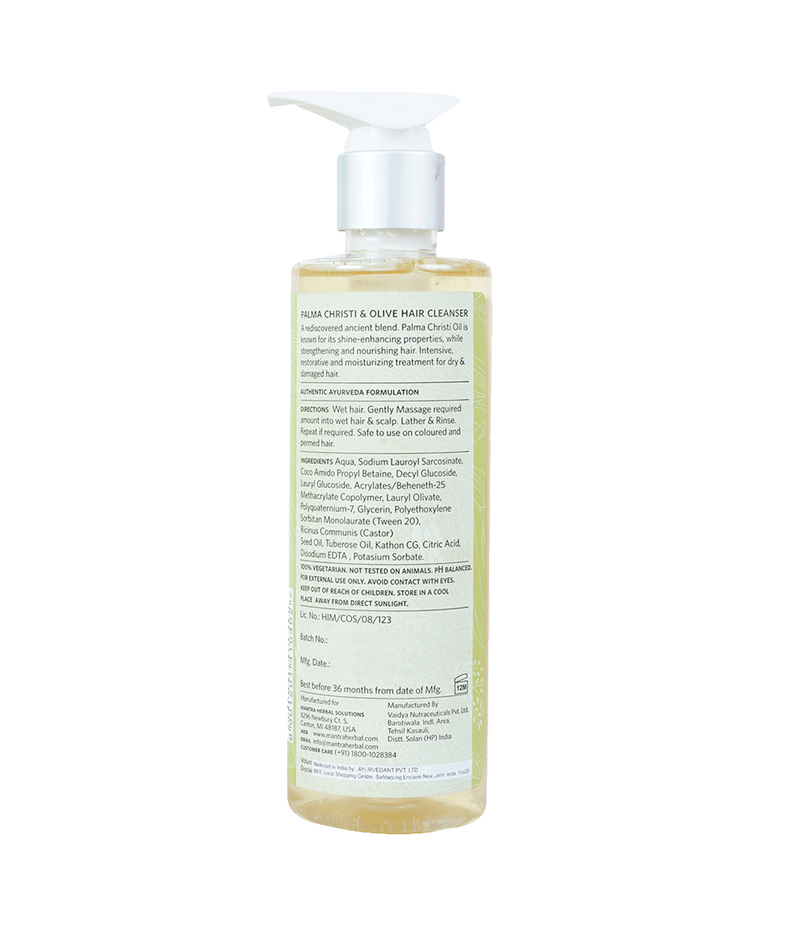 Palma Christi and Olive Hair Cleanser for Dry & Damaged Hair