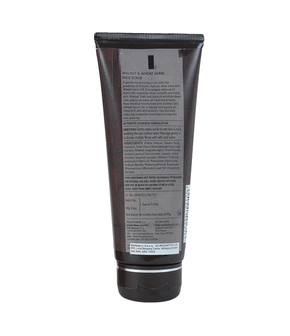 Walnut & Wheat Germ Face Scrub For Men