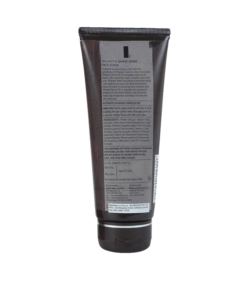 Walnut & Wheat Germ Face Scrub For Men